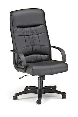 OFM Encore Series Leatherette Executive High-Back Chair, Black (507-LX-T)
