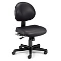 OFM 24 Hour Ergonomic Armless Task Chair, Vinyl, Mid Back, Black (241-VAM-606)