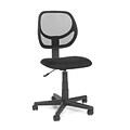 Essentials by OFM Armless Mesh Back and Fabric Task Chair, Black (E1009)