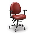 OFM 24 Hour Big and Tall Ergonomic Computer Swivel Task Chair with Arms, Vinyl, Wine (247-VAM-603)