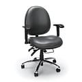 OFM 24 Hour Big and Tall Ergonomic Computer Swivel Task Chair with Arms, Vinyl, Charcoal, (247-VAM-604)
