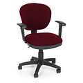 OFM Lite Use 150-AA-122 Fabric Computer Task Chair with Arms; Burgundy