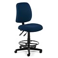 OFM Posture Series Armless Swivel Task Chair with Drafting Kit, Fabric, Mid-Back, Navy (118-2-DK-804)