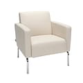 OFM Triumph Series Polyurethane Modular Lounge Chair with Arms, Cream (3002-PU609)
