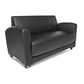 OFM InterPlay Series Double Seating Sofa, Black (822-PU606)