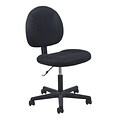 Essentials by OFM Upholstered Armless Swivel Task Chair, Black (ESS-3060)