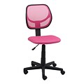 Essentials by OFM Armless Mesh Back and Fabric Task Chair, Pink (E1009-PINK)