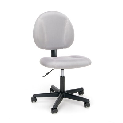 Essentials by OFM Upholstered Armless Swivel Task Chair, Gray (ESS-3060-GRY)