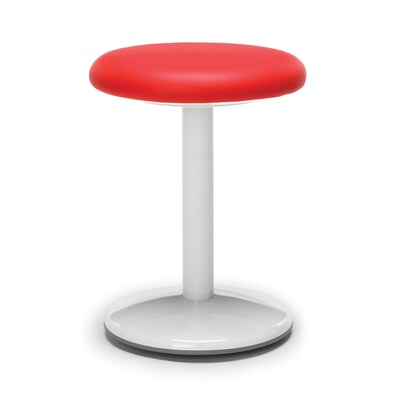 OFM Orbit Active Adjustable Stool - 18 Tall Vinyl Backless Stool, Red (2818-ATV-V-RED)