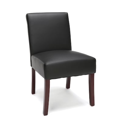 OFM Essentials Wood Guest Chair, Armless, Black (ESS-9020-BLK)