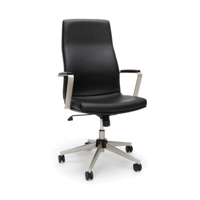 OFM High Back Leather Manager Chair, Black (567-BLK)