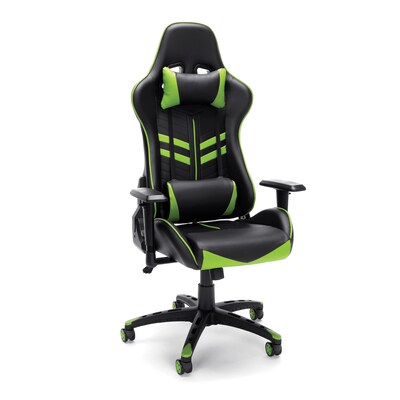 Essentials by OFM Racing Style Gaming Chair, Green (ESS-6065-GRN)