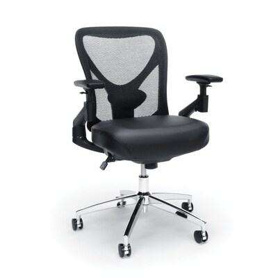 OFM Core Collection Stratus Series 24-Hour Big & Tall, Mesh Back with Vinyl Seat, Office Chair, in Black (257-VAM-BLK)