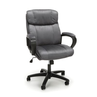 Essentials by OFM Plush Microfiber Office Chair, Gray (ESS-3082-GRY)