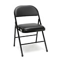Essentials by OFM Multipurpose Padded Metal Folding Chair, Black, Pack of 4 (ESS-8210-BLK)