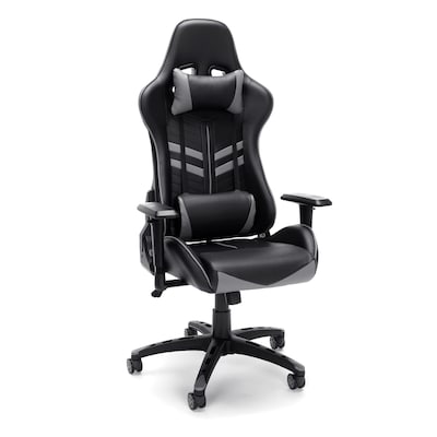 Essentials by OFM Racing Style Gaming Chair, Gray (ESS-6065-GRY)