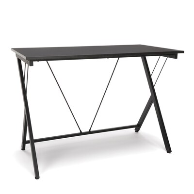 OFM Essentials Collection 42 Y-Shaped Metal Leg Computer Desk, in Black (ESS-1001-BLK-BLK)