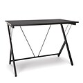 OFM Essentials Collection 42 Y-Shaped Metal Leg Computer Desk, in Black (ESS-1001-BLK-BLK)