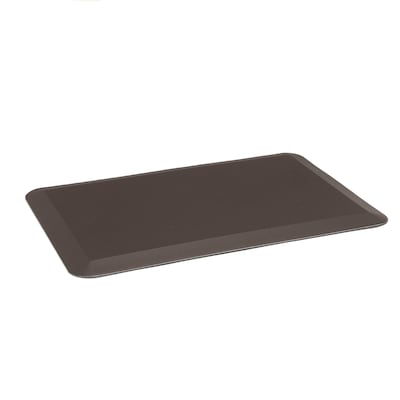 Essentials by OFM 30 x 20 Rectangular Anti-Fatigue Comfort Mat for Carpet & Hard Surface, Dark Brown, PVC (ESS-8810-DBRN)