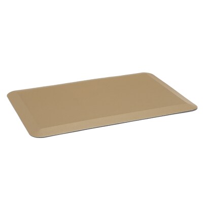 Essentials by OFM 30 x 20 Rectangular Anti-Fatigue Comfort Mat for Carpet & Hard Surface, Tan, PVC (ESS-8810-TAN)