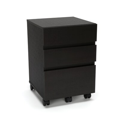 OFM Essentials 3-Drawer Wheeled Mobile Pedestal Cabinet, Espresso (ESS-1030-ESP)