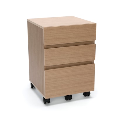 OFM Essentials 3-Drawer Wheeled Mobile Pedestal Cabinet, Harvest (ESS-1030-HVT)