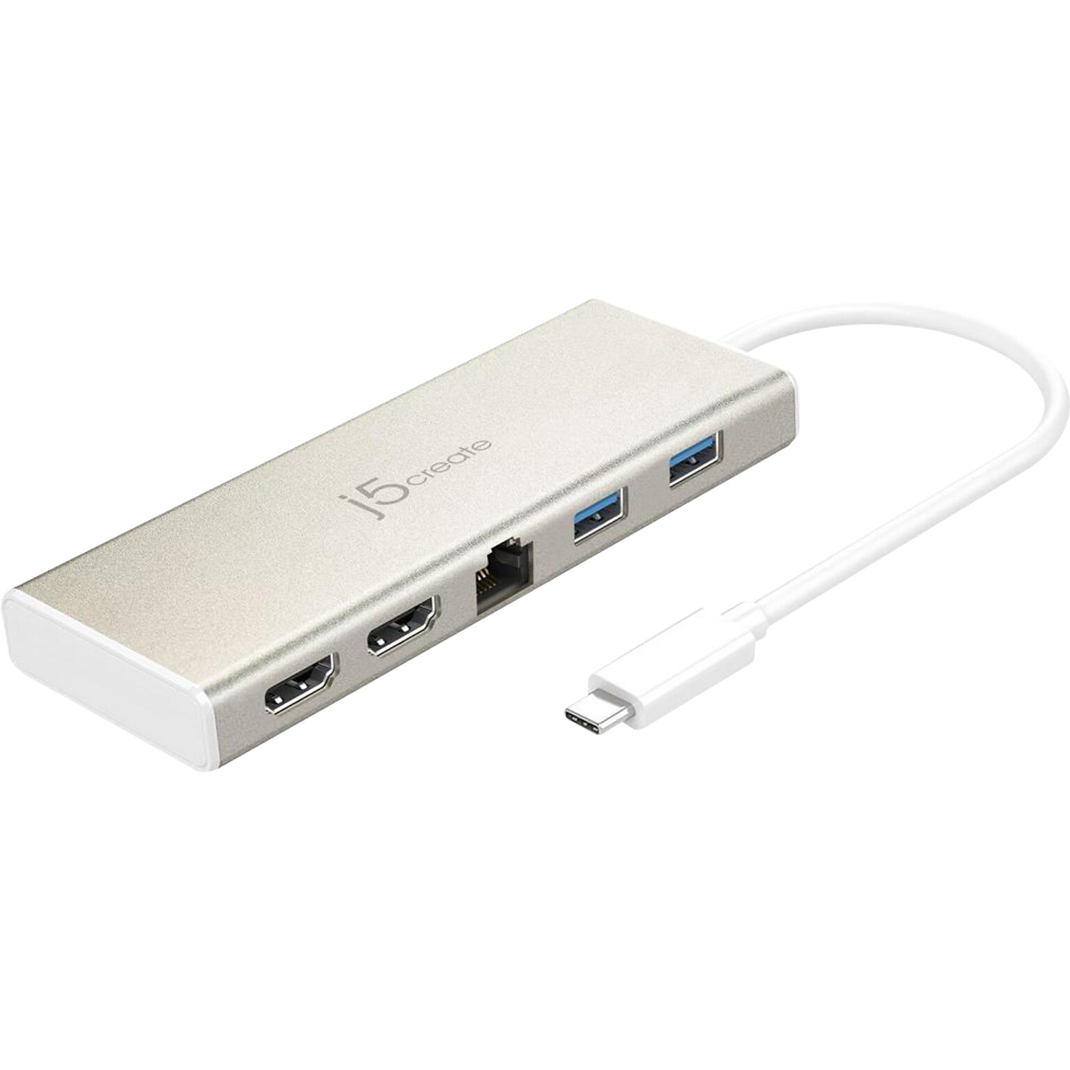j5create USB-C Mini Dual Monitor Docking Station for Windows/Mac, Multicolored (JCD381)