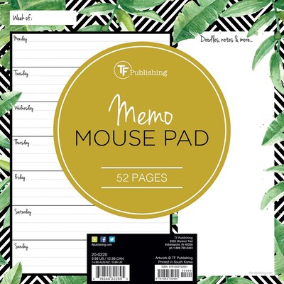 Tf Publishing Nondated Jungle Weekly Memo Mouse Pad (20-0220)