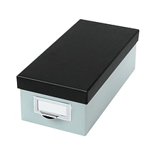 Oxford Index Card File Box, 1000-Card Capacity, Blue Fog/Black (OXF 406355)