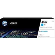 HP 414X Cyan High Yield Toner Cartridge (W2021X),  print up to 6000 pages