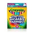 Crayola Ultra-Clean Washable Markers, Conical Tip, Tropical Colors, 8/Pack (58-7816)