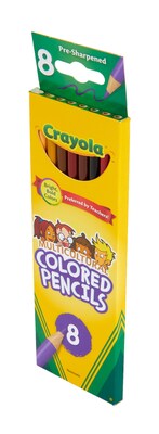 Crayola Multicultural Colored Woodcase Pencils, 8/Box (68-4208)