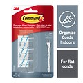 Command™ Flat Cord Clips, Clear, 4 Clips (17305CLR)