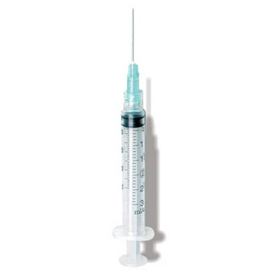 Exel Luer Lock 3cc Syringe with Needle, 100/box (101351BX)