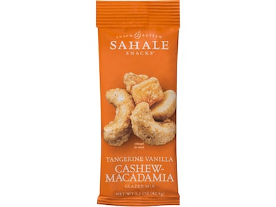 Sahale Snacks Cashew-Macadamia Glazed Snack Mix, Vanilla, 1.5 Oz., 18/Carton (9386900015)