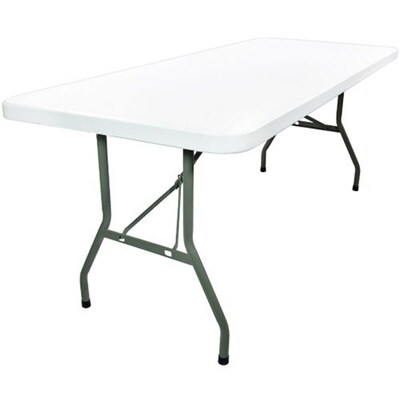 Advantage 6 Foot Plastic Folding Table by Advantage 30"x72"  (ADV3072WHITE05)