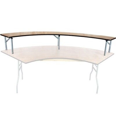 Advantage 6 ft. Serpentine Table Wood Bar Top  (BTPW-SERP-05)