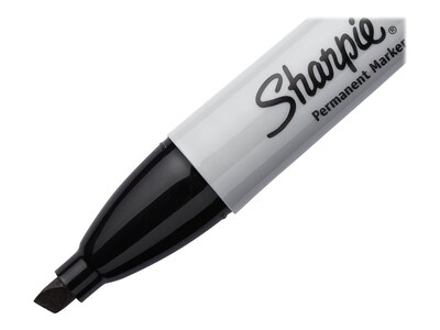 Sharpie Chisel Tip Permanent Marker, Broad, Black, 36/Pack