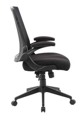 Boss Mesh Flip Arm Chair, Black (B6776-BK)