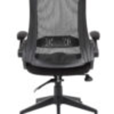Boss Mesh Flip Arm Chair, Black (B6776-BK)