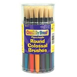 Chenille Kraft® Creativity Street® Colossal Plastic Brushes, Round, 30/Pack (PAC5168)
