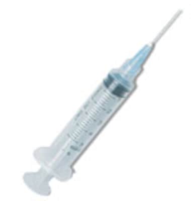 Exel Luer Lock Tip 5-6cc  Syringe with Needle, 21G x 1, 100/Box (26212)