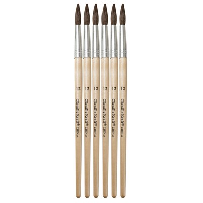 Chenille Kraft® Creativity Street® Paint Brushes, Tapered Camel Hair Watercolor Brush, Size 12, 6/Pack (PAC5941)