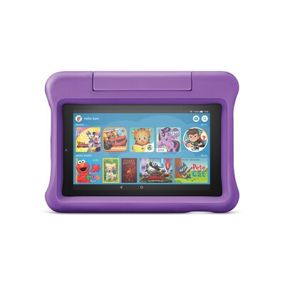 Amazon Fire 7 Kids Edition 7 Tablet, WiFi, 16 GB, (Fire OS), Purple Kid-Proof Case (B07H936BZT)