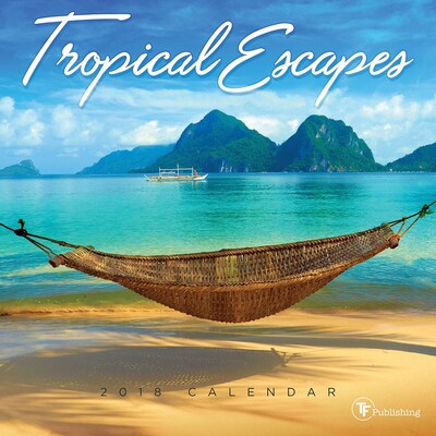 Tf Publishing 2018 Tropical Escapes Mini Wall Calendar (18-2110)