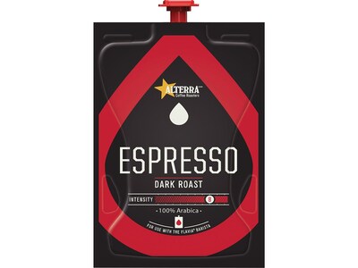 Alterra Flavia Espresso Freshpacks Coffee, Dark Roast, 80/Carton (MDR12353)