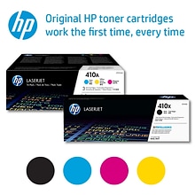 HP 410X High Yield Black/410A Standard Cyan/Magenta/Yellow Original Toner, Multi-pack (4 pack)