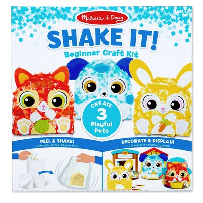 Melissa & Doug Shake It! Beginner Craft Kit, Deluxe Pets (30184)