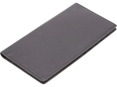 ROYCE Leather RFID Blocking Checkbook Wallet, Black (RFID145-5)