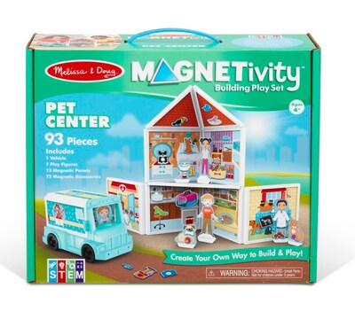 Melissa & Doug Magnetivity Building Play Set Pet Center (30651)